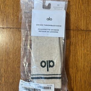 ALO Yoga Unisex Throwback Sock - Cream